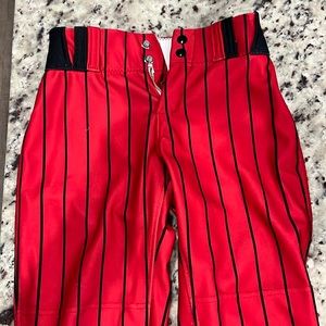 Blank and red striped softball pants